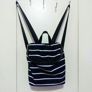 Black and White Stripe Backpack